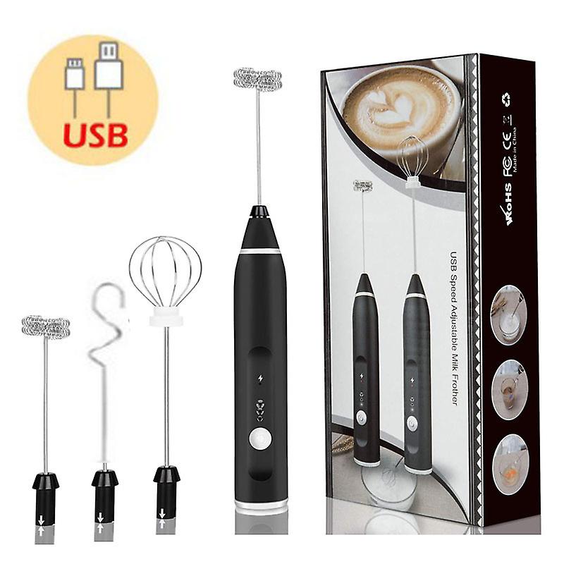 Electric Milk Frother Portable Egg Beater/Coffee Beater USB Rechargeable Handheld Coffee Blender