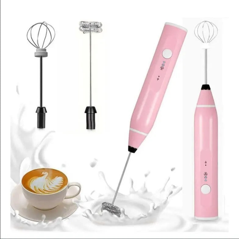 Electric Milk Frother Portable Egg Beater/Coffee Beater USB Rechargeable Handheld Coffee Blender