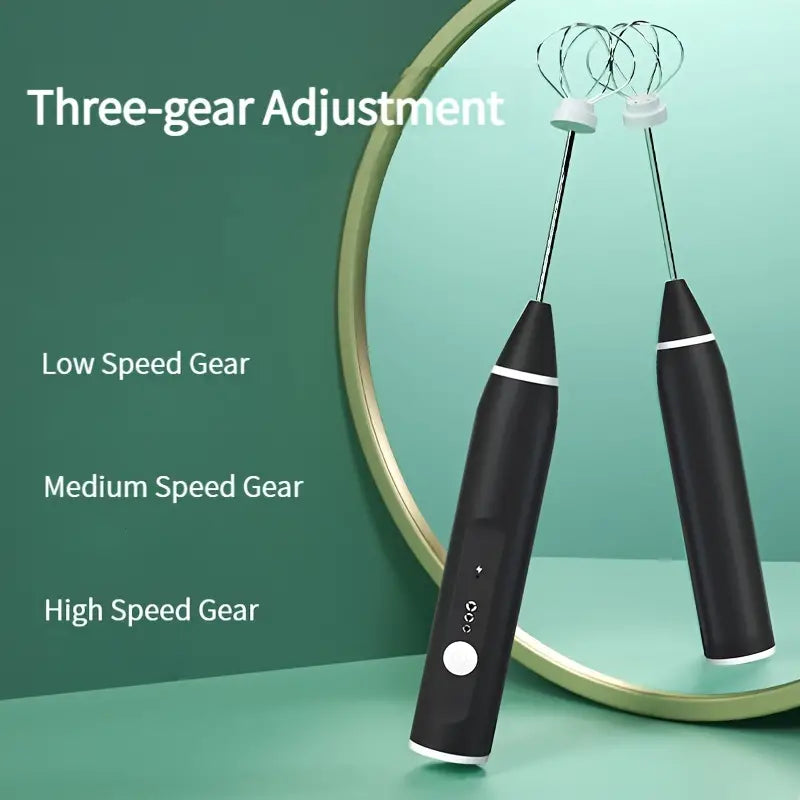 Electric Milk Frother Portable Egg Beater/Coffee Beater USB Rechargeable Handheld Coffee Blender