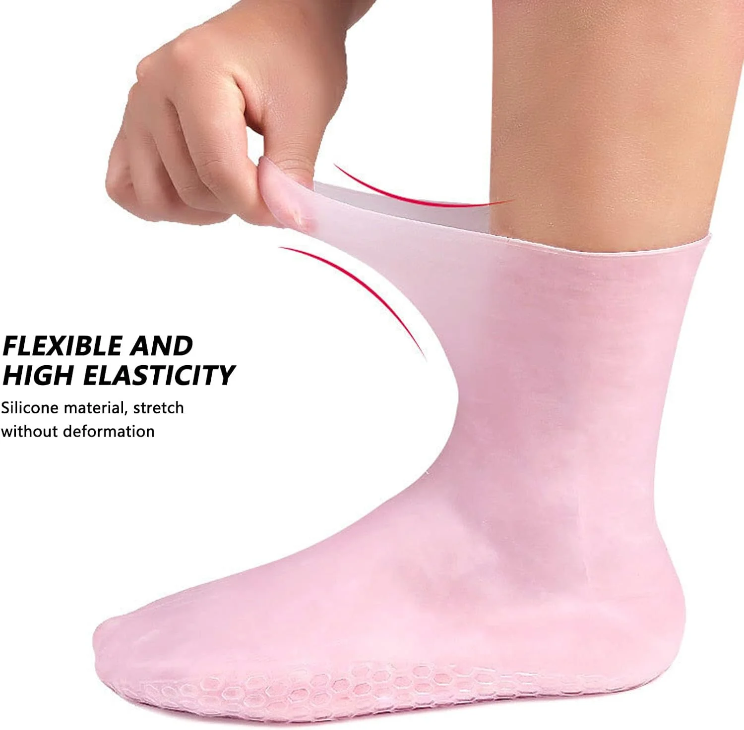 Moisturizing Jelly Socks for Dry Feet | Hydrating Gel Heel Socks for Cracked Heels, Rough Skin & Callus Repair