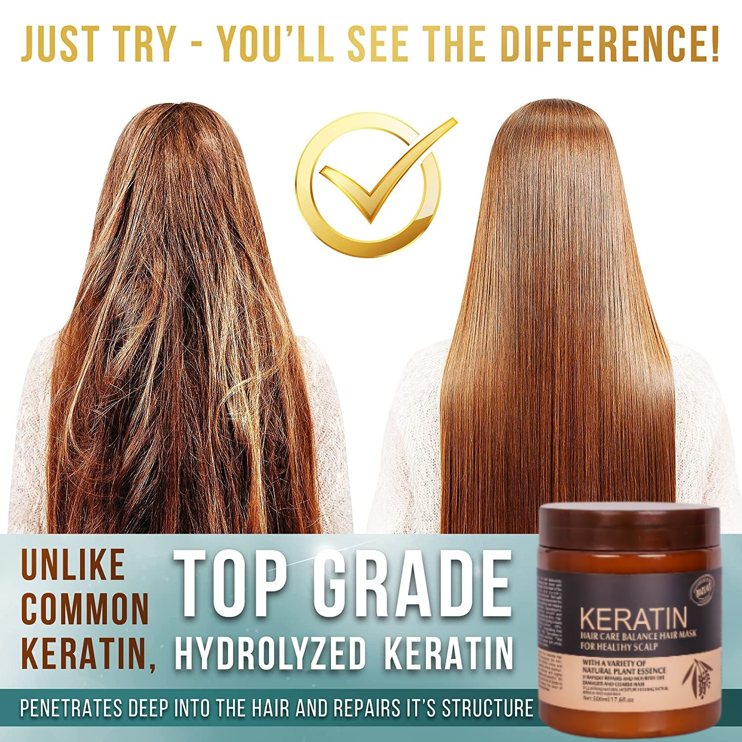 Keratin Hair Mask - Professional Treatment for Hair Repair, Nourishment & Beauty - Hair Mask