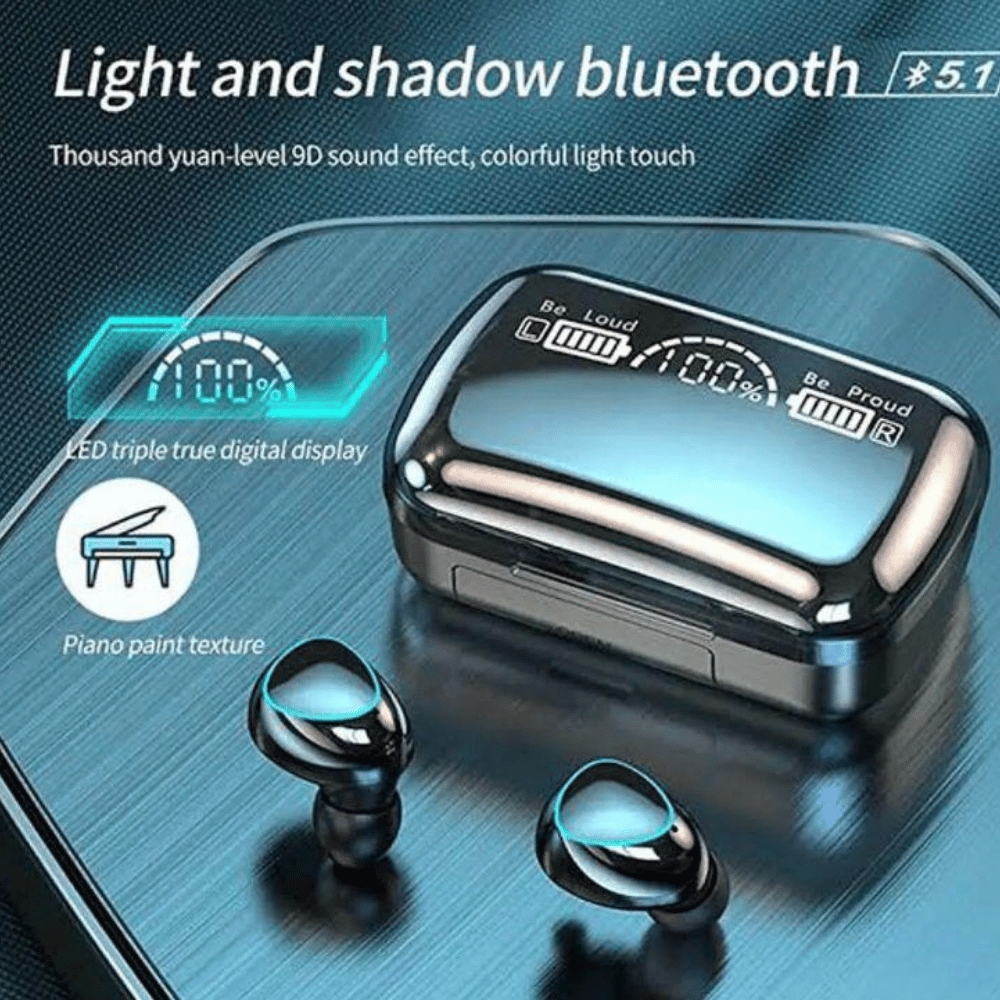 M10 TWS Wireless Bluetooth Earbuds – Noise Cancelling Earphones with LED Display