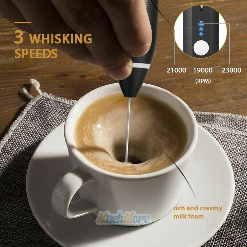 Electric Milk Frother Portable Egg Beater/Coffee Beater USB Rechargeable Handheld Coffee Blender